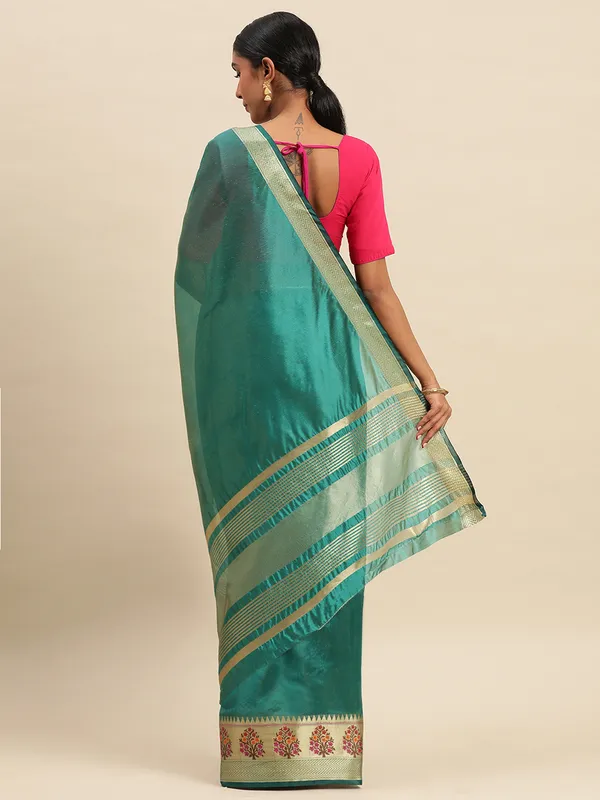 Morpich_Shimmer_Silk_Saree