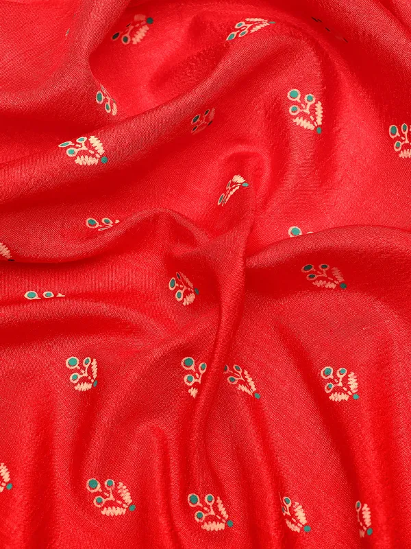 Red_Vichitra_Silk__Saree_Fancy_Border_with_Butti_Print_Beautiful_saree