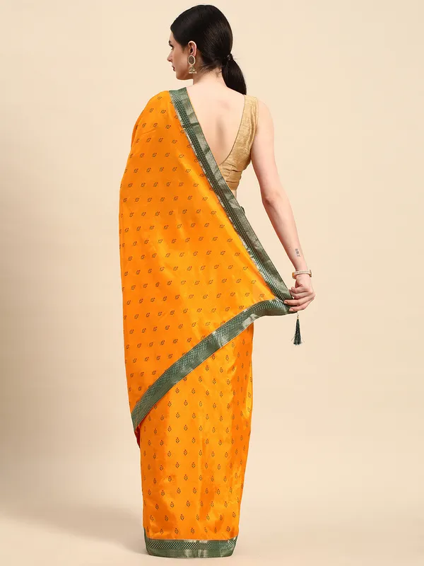 Yellow_Vichitra_Silk__Saree_Fancy_Border_with_Butti_Print_Beautiful_saree