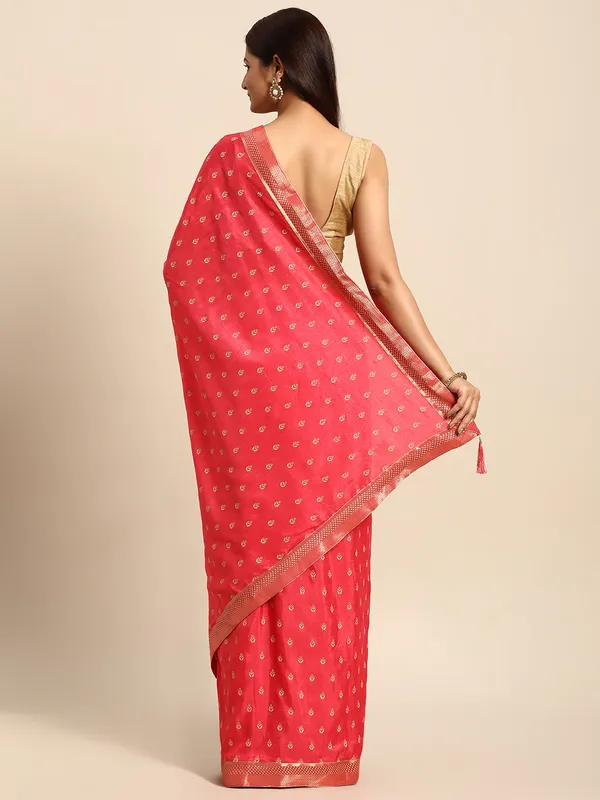Pink_Vichitra_Silk__Saree_Fancy_Border_with_Butti_Print_Beautiful_saree