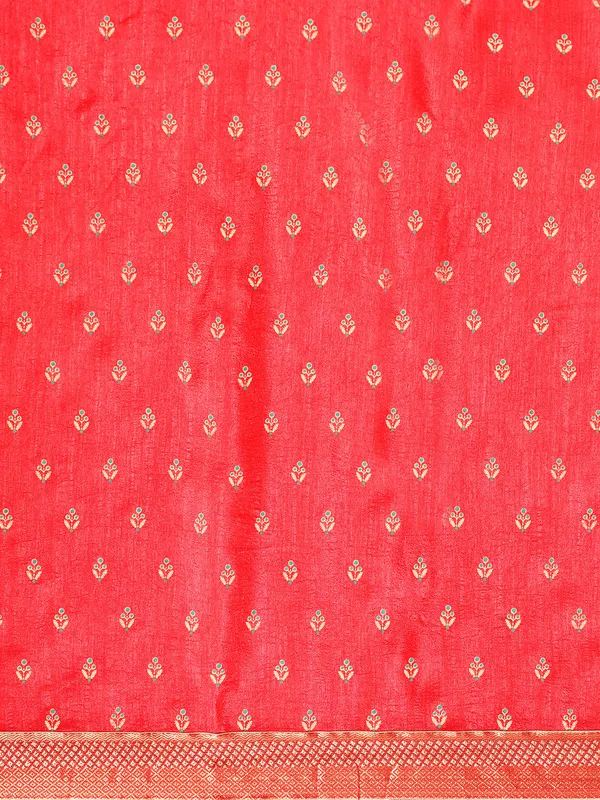 Pink_Vichitra_Silk__Saree_Fancy_Border_with_Butti_Print_Beautiful_saree