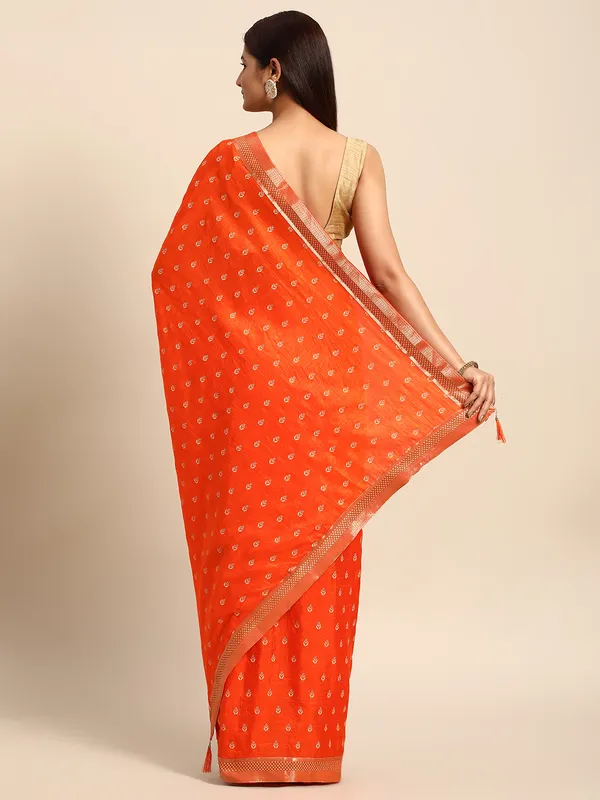 Orange__Vichitra_Silk__Saree_Fancy_Border_with_Butti_Print_Beautiful_saree