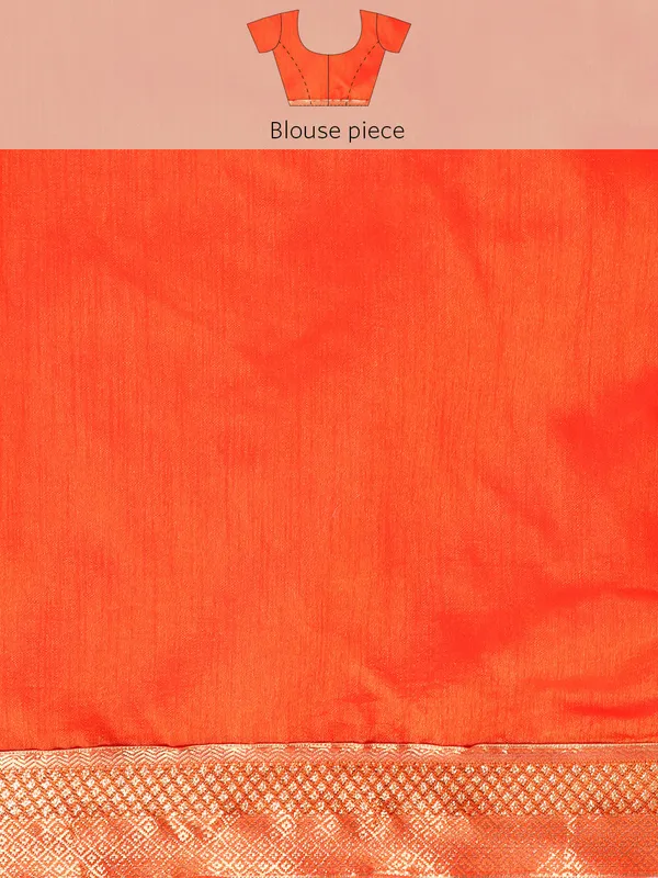 Orange__Vichitra_Silk__Saree_Fancy_Border_with_Butti_Print_Beautiful_saree
