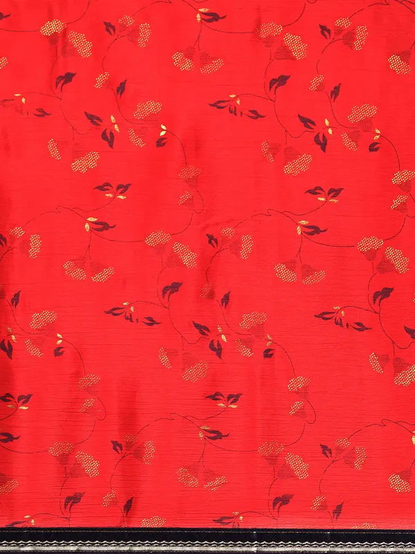 Indian_Women_Red_Chinon_Silk_Foil_Work
