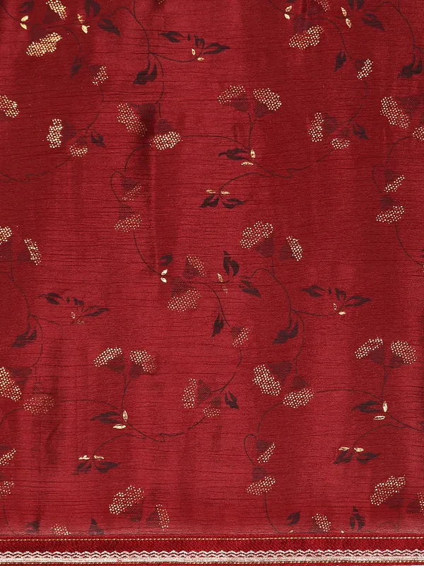 Indian_Women_Maroon_Chinon_Silk_Foil_Work