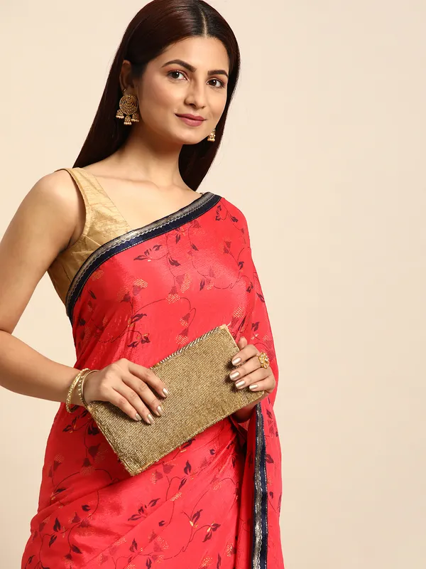 Indian_Women_Pink_Chinon_Silk_Foil_Work