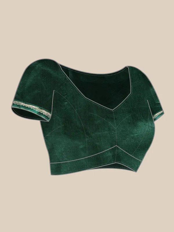 Indian_Women_Green_Chinon_Silk_Foil_Work