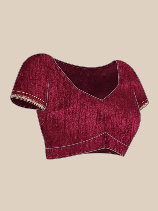Indian_Women_Wine_Chinon_Silk_Foil_Work