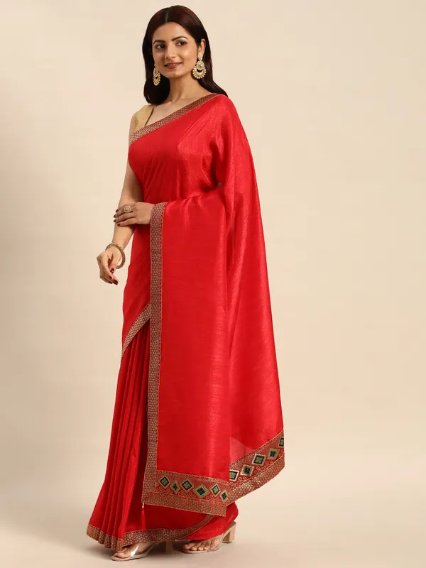 Red_Vichitra_Silk__Saree_Fancy_Border