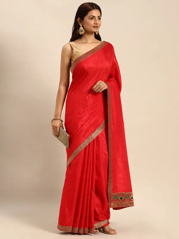Red_Vichitra_Silk__Saree_Fancy_Border