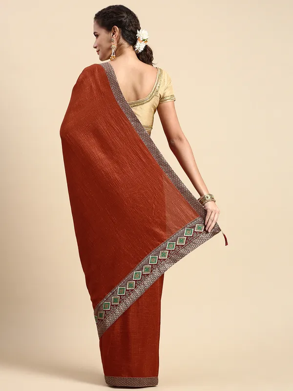 Orange_Vichitra_Silk__Saree_Fancy_Border