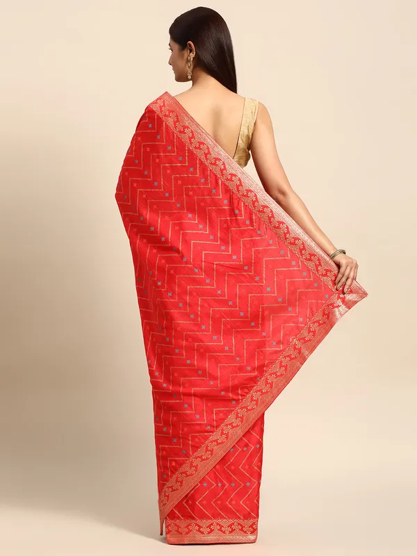 Red_Vichitra_Silk__Saree_Double_Foil_Work