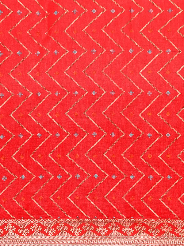Red_Vichitra_Silk__Saree_Double_Foil_Work