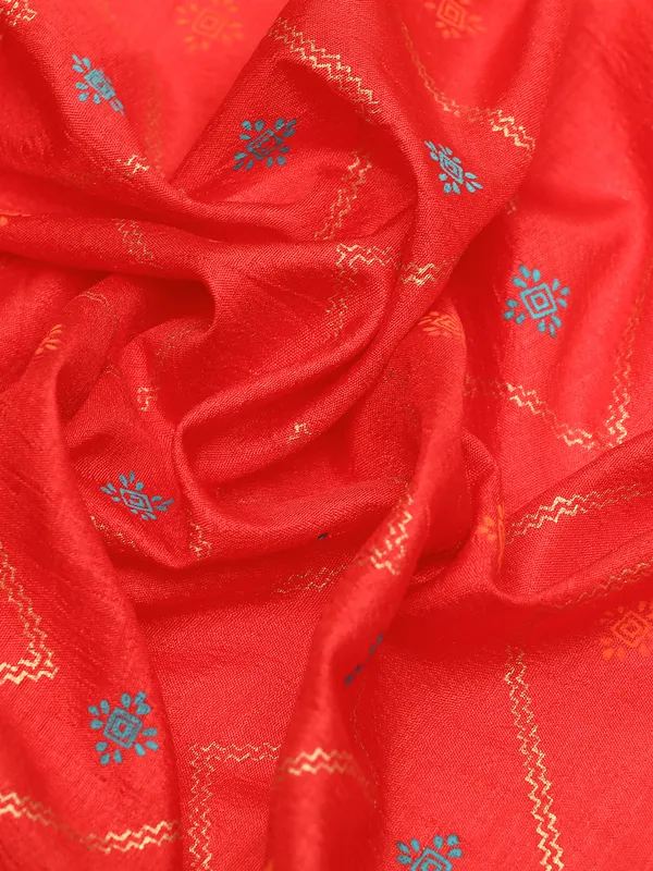 Red_Vichitra_Silk__Saree_Double_Foil_Work