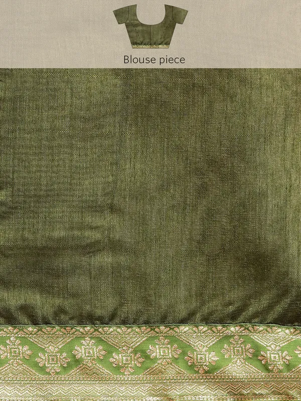 Green_Vichitra_Silk__Saree_Double_Foil_Work