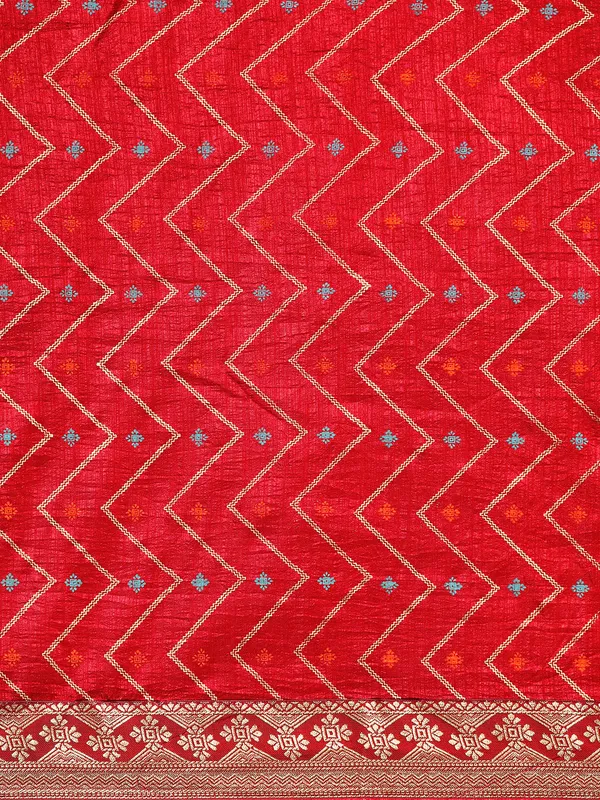 Maroon_Vichitra_Silk__Saree_Double_Foil_Work