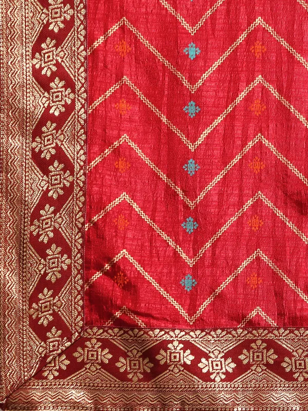 Maroon_Vichitra_Silk__Saree_Double_Foil_Work