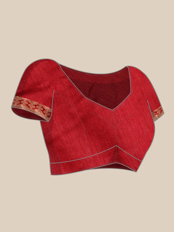 Maroon_Vichitra_Silk__Saree_Double_Foil_Work