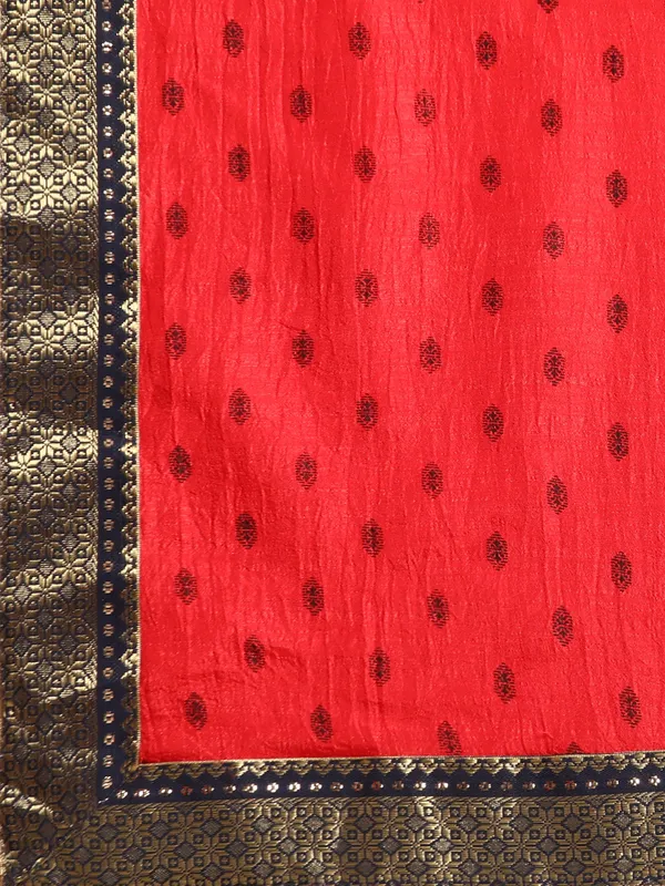 Red_Vichitra_Silk__Saree_Fancy_Border_With_Foil_Work_Saree