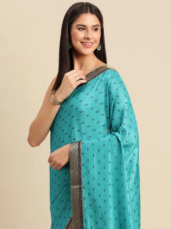Vichitra_Silk__Saree_Fancy_Border_With_Foil_Work_Saree
