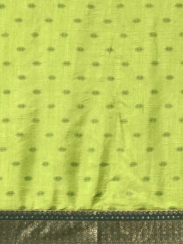 Green__Vichitra_Silk__Saree_Fancy_Border_With_Foil_Work_Saree