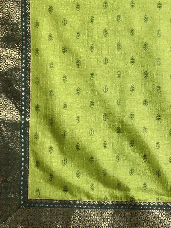Green__Vichitra_Silk__Saree_Fancy_Border_With_Foil_Work_Saree
