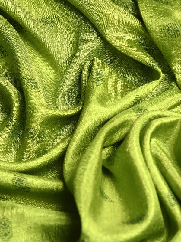 Green__Vichitra_Silk__Saree_Fancy_Border_With_Foil_Work_Saree