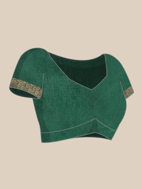 Green__Vichitra_Silk__Saree_Fancy_Border_With_Foil_Work_Saree