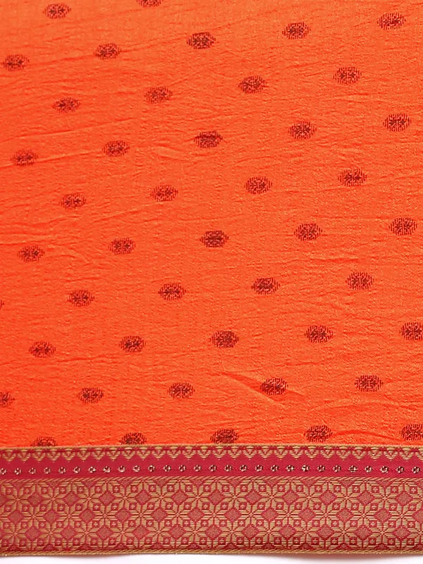 Orange_Vichitra_Silk__Saree_Fancy_Border_With_Foil_Work_Saree