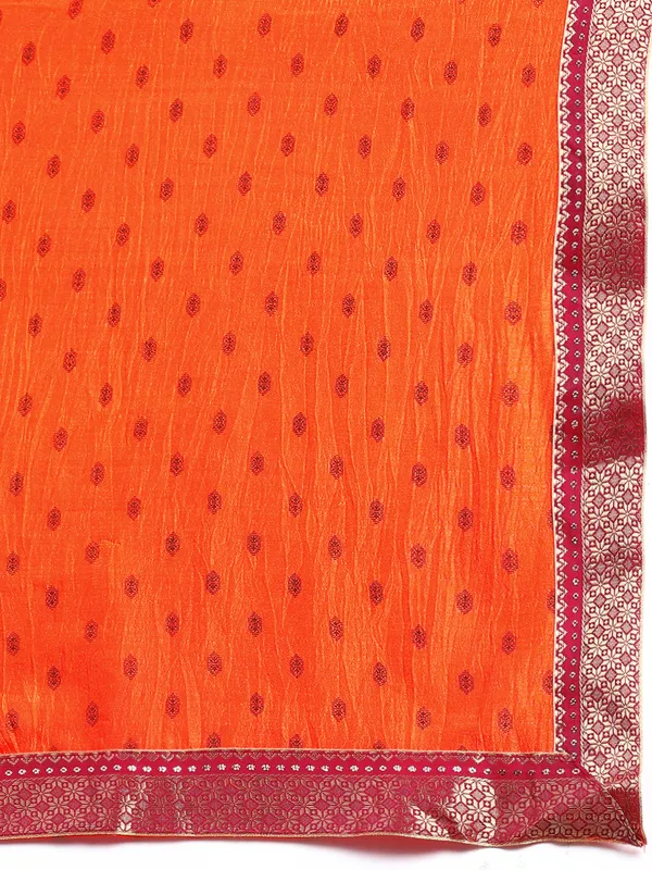 Orange_Vichitra_Silk__Saree_Fancy_Border_With_Foil_Work_Saree
