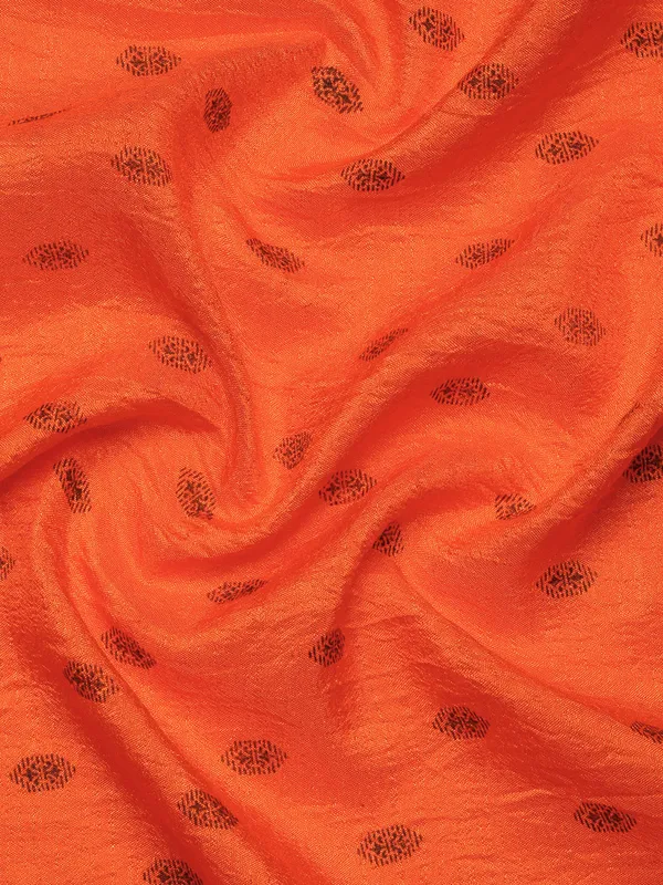 Orange_Vichitra_Silk__Saree_Fancy_Border_With_Foil_Work_Saree