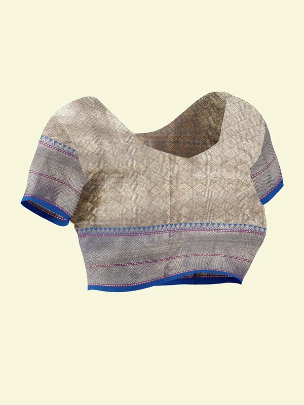 Beige_Cotton_Blend_Banarasi_Sarees_For_Women