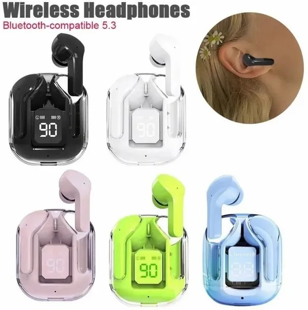 Multicolor_Ultrapods_Transparent_Charging_Case_Bluetooth_Earbuds___Colors_Vary_(Random_Colors)_High_Fidelity_Sound_Comfort_Fit_Long_Battery_Life