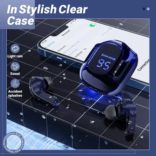 Multicolor_Ultrapods_Transparent_Charging_Case_Bluetooth_Earbuds___Colors_Vary_(Random_Colors)_High_Fidelity_Sound_Comfort_Fit_Long_Battery_Life