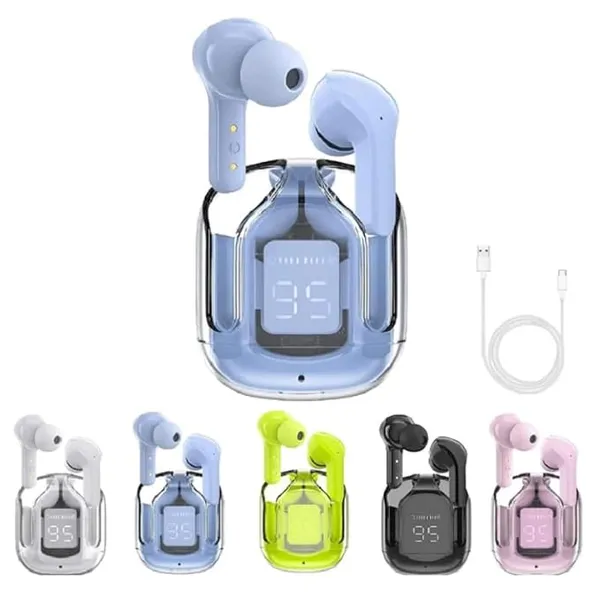 Multicolor_Ultrapods_Transparent_Charging_Case_Bluetooth_Earbuds___Colors_Vary_(Random_Colors)_High_Fidelity_Sound_Comfort_Fit_Long_Battery_Life