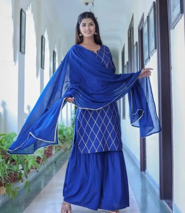 Women_Ethnic_Blue_Gota_Kurta_with_Sharara_&_Dupatta_Set