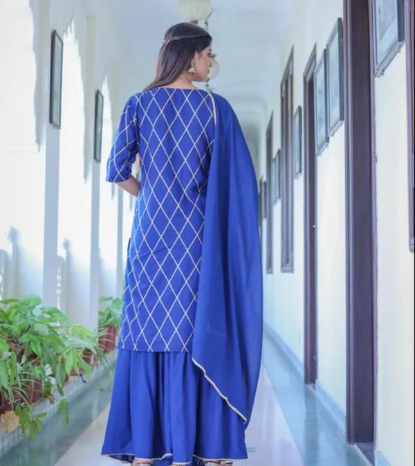 Women_Ethnic_Blue_Gota_Kurta_with_Sharara_&_Dupatta_Set