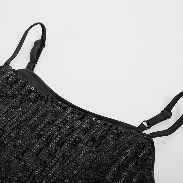 Black_Cotton_Lining_Sequined_Square_Neck_Dress_For_Girls