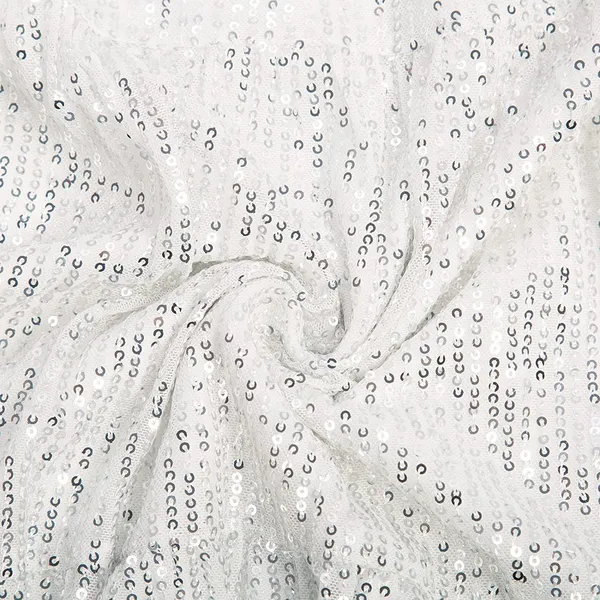 Silver_Cotton_Sequined_Square_Neck_Dress_For_Girls