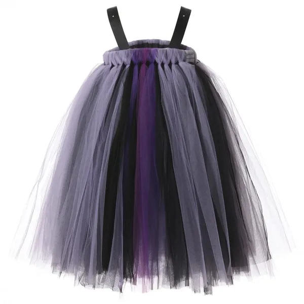 Black_Net_Solid_Square_Neck_Dress_For_Girls