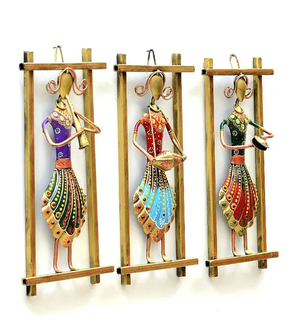 Metal_wall_art_wall_hanging_decor_Musician_Doll_Wall_Art_Set_Of_Three__(Multicolor)