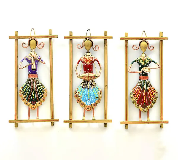 Metal_wall_art_wall_hanging_decor_Musician_Doll_Wall_Art_Set_Of_Three__(Multicolor)
