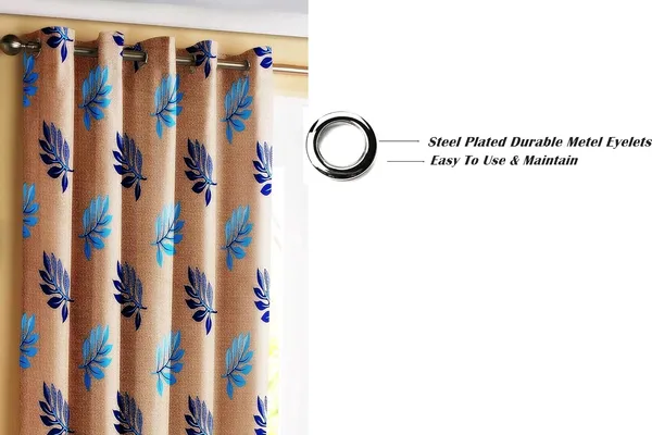 Polyester_Fabric_-Modern_Leaf_Print_parde_for_Home,_Living_Room,_Bedroom,_Offices_(Aqua_Blue)_-_Set_of_2_Pc