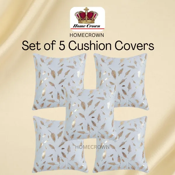 Luxurious_Soft_Golden_Leaf_Print_Velvet_Cushion_Covers_-_Set_of_5_(16x16_Inch,_White)