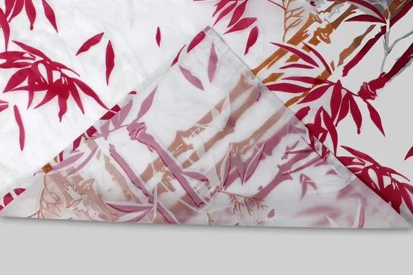Bamboo_Print_Waterproof_Shower_Curtain,_PVC_Plastic_Curtain_for_Bathroom_with_16_Hooks_54_Inch_x_84_Inch,_Pink_and_Green_Pack_of_2