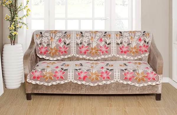 Net_Fabric_Floral_Pattern_French_Lace_5_Seater_Sofa_Set_Cover_Beautiful_Polyester_Cotton_Blended_Sofa_Cover_3_Seater_and_2_Seaters_(Brown,_69_x_178_cm)