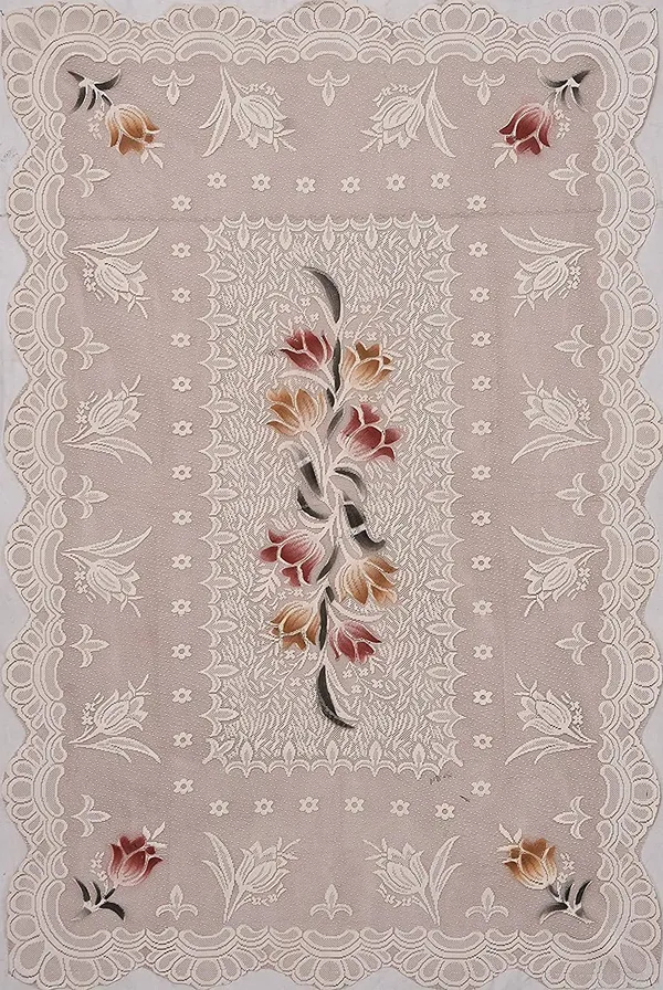 Floral_Print_Cotton_Net_Fabric_4_Seater_Centre_Table_Cloth_Cover_(60X40_Inch,_Brown)_Pack_Of_1,_Rectangular