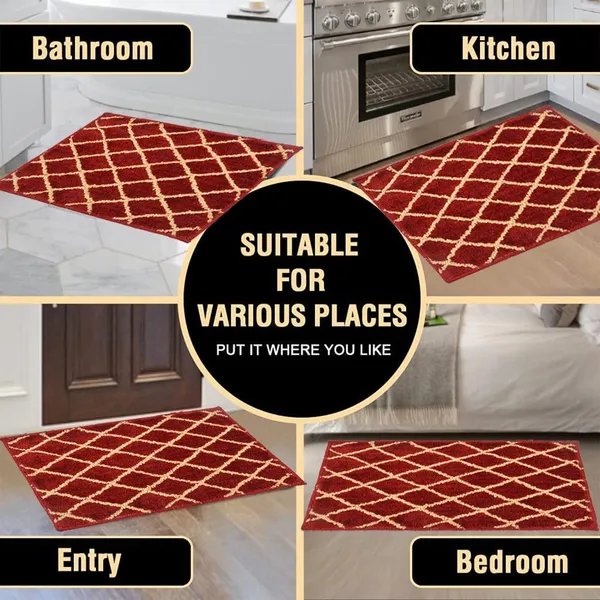 Microfiber_Anti_Slip_Doormat/Bathmat_for_Floor-_Non_Slippery_Quick_Dry_Water_Absorbent_Mat_-_12_x18_Inch,_Maroon,_1_Pc