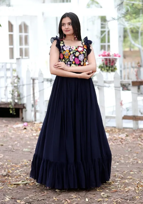 FOXDX_Dark_Blue_Women_Embroidered_Anarkali_Gown_Kurta