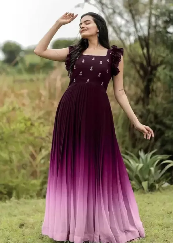 FOXDX_Purple_&_Pink_Women_Printed_Anarkali_Gown_Kurta